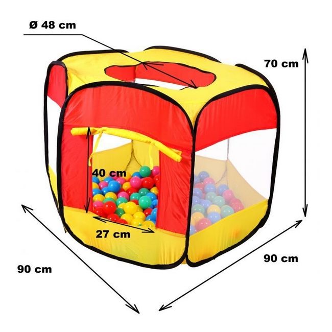 Cort de joaca ecotoys cu 100 de bile edeedi8600b