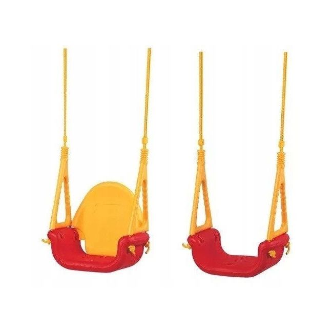 Leagan convertibil 3 în 1 ecotoys sw-1421 - rosu cu galben edesw-1421