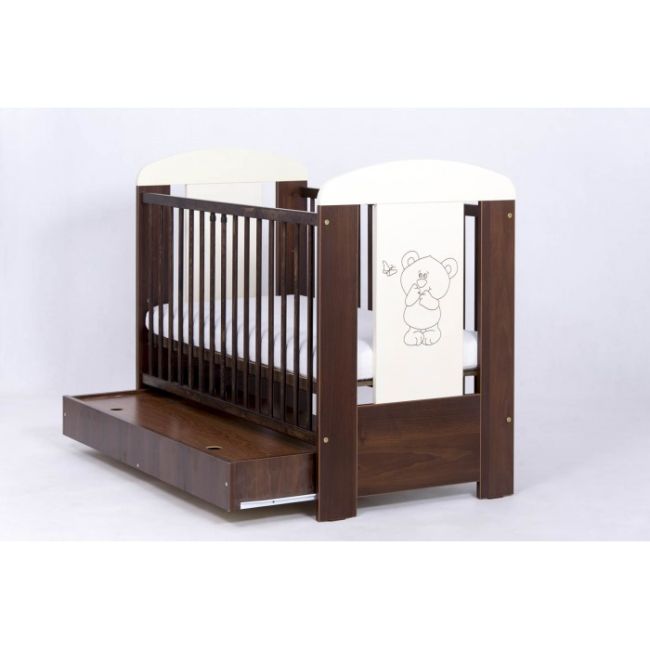 Patut drewex bear cu sertar - wenge + saltea cocos 12 cm eded5902622000213_s12