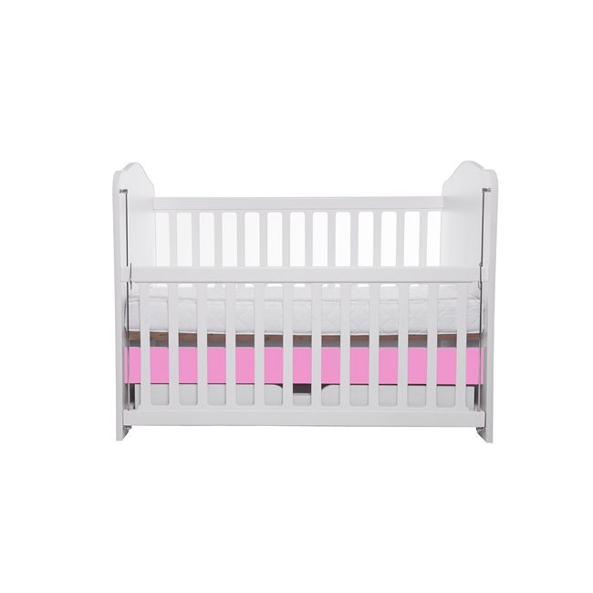 Patut vessanti como culisant cu sertar - alb cu roz + saltea cocos confort 120 x 60 x 12 cm edep12dclcs_d125