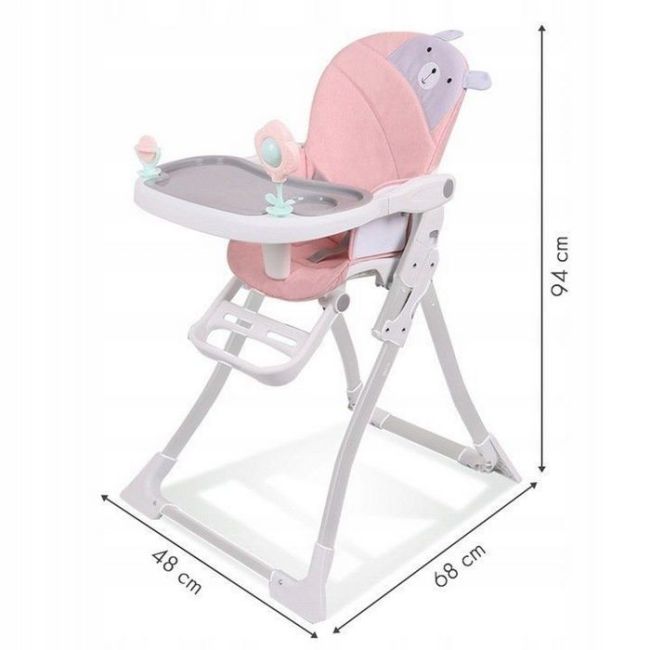 Scaun de masa ecotoys hc-301-903 - roz edeedihc-301-903
