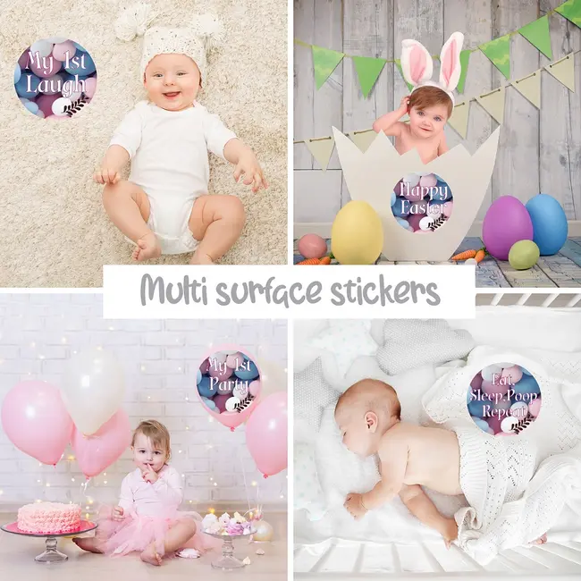 Set 26 Stickere pentru fotografii aniversare Annoucements & Events Baby Milestone Stickers 20 cm - pentru fotografii bebelusi