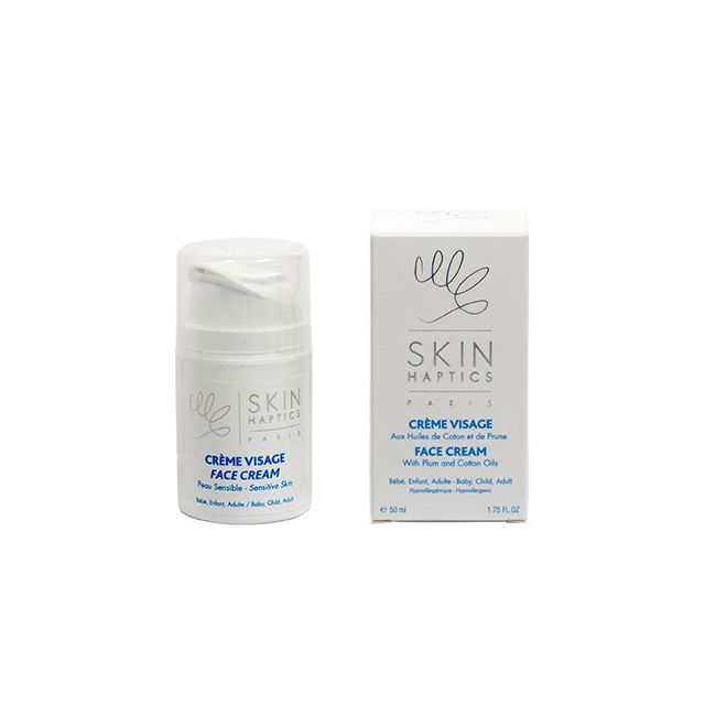 Crema pentru fata skinhaptics cu ingrediente naturale, propreietati calmante, potrivita pentru toate tipurile de piele, 50 ml tnacv50