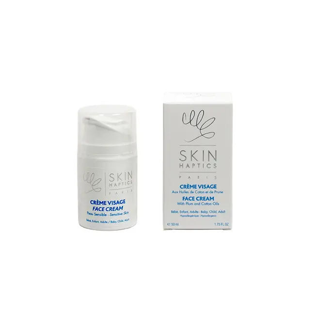 Crema pentru fata skinhaptics cu ingrediente naturale, propreietati calmante, potrivita pentru toate tipurile de piele, 50 ml tnacv50