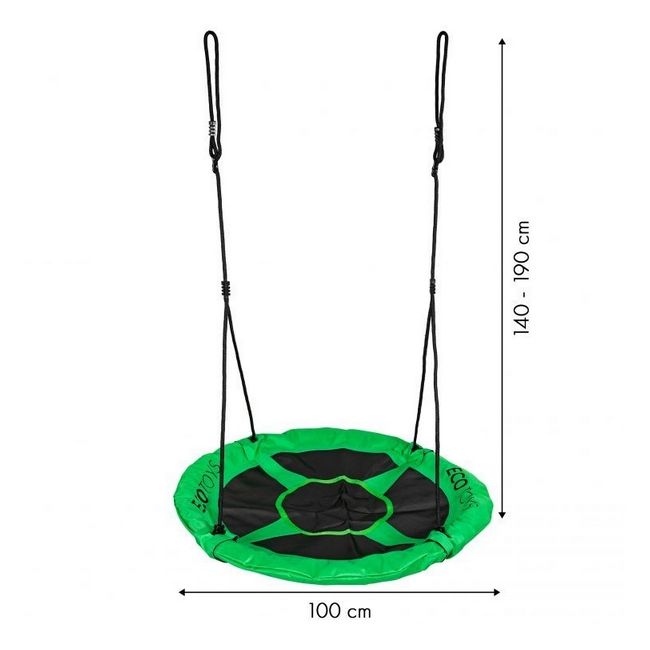 Leagan tip cuib ecotoys 100 cm - verde edeediboc100gr