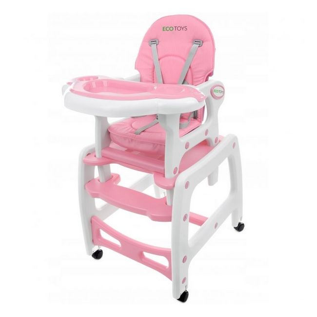 Scaun de masa 3 in 1 ecotoys hc-223 roz edeedihc-223pink