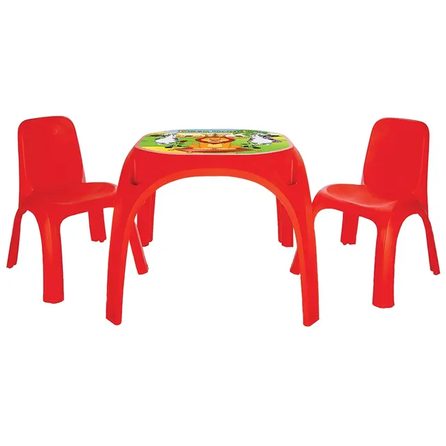 Set masuta cu 2 scaune pentru copii pilsan king table red hubpl-03-422-re