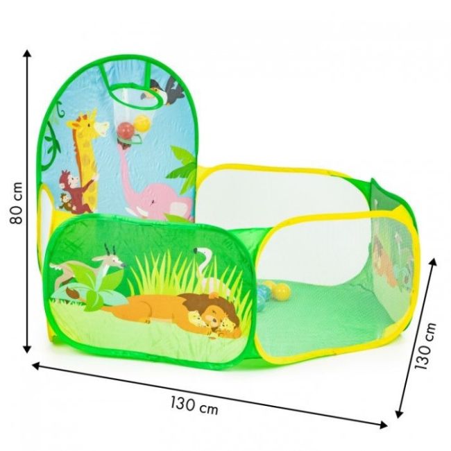 Cort de joaca jungla cu 50 de bile multicolore ecotoys 8114 edeedi8114