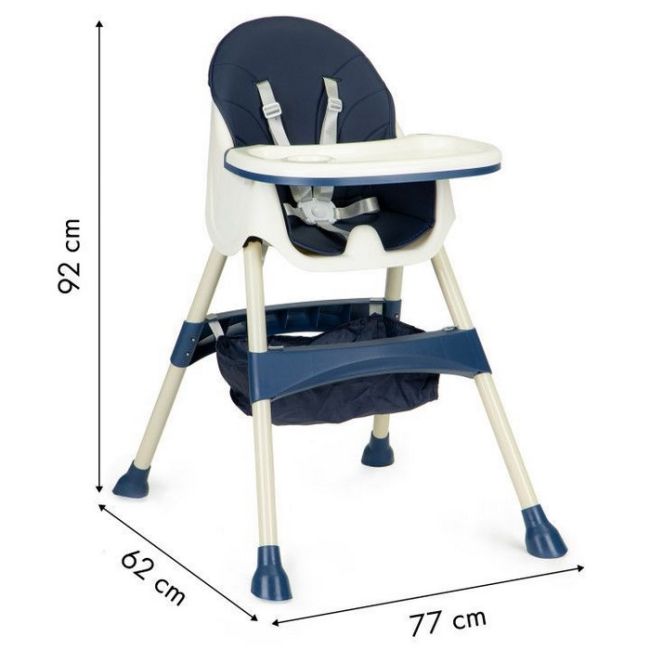 Scaun de masa 2 in 1 ecotoys hc-823 - bleumarin edeedihc-823blue