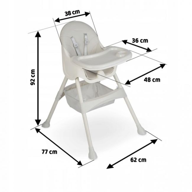 Scaun de masa 3 in 1 ricokids milo - verde edeedi700001