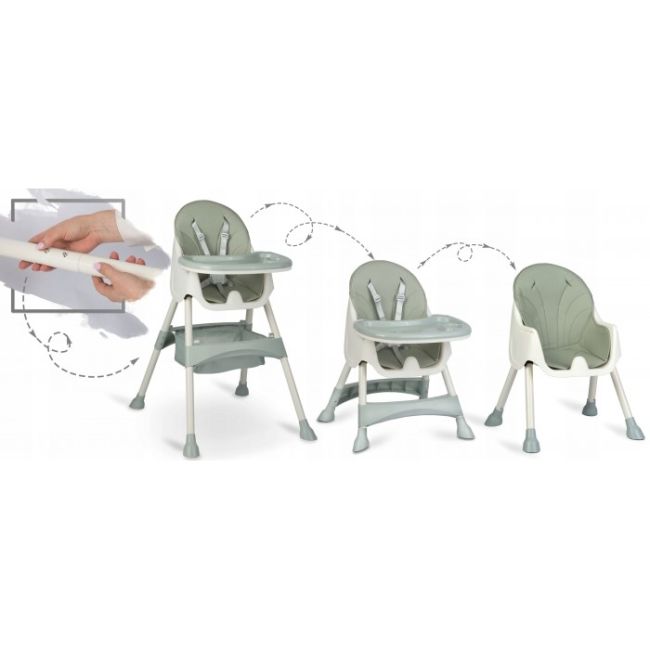 Scaun de masa 3 in 1 ricokids milo - verde edeedi700001