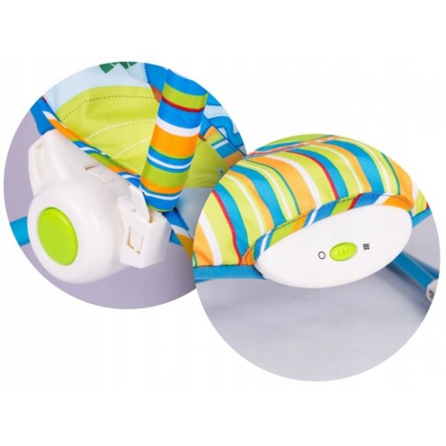 Balansoar multifunctional cu vibratii si muzica ricokids 7302 - albastru edeedi7302