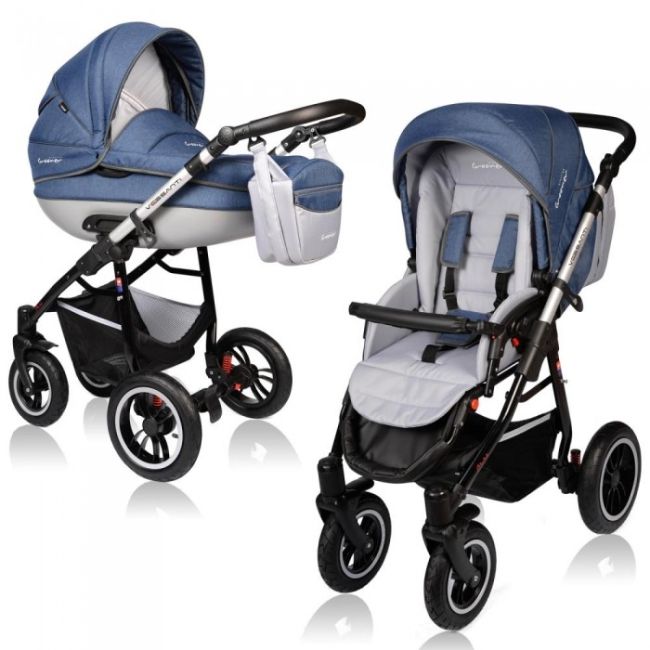 Carucior vessanti crooner prestige 2 in 1 - blue edeedibb-linennavyblue
