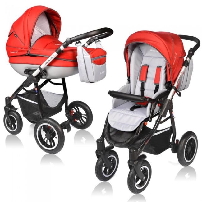 Carucior vessanti crooner prestige 2 in 1 - red edeedibb-linenred