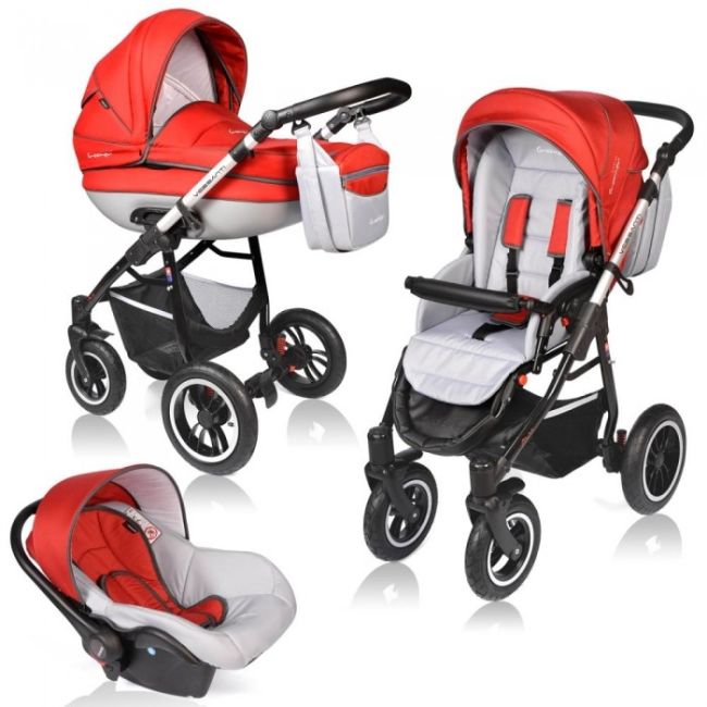 Carucior vessanti crooner prestige 3 in 1 - red edeedi3in1bb-linenred