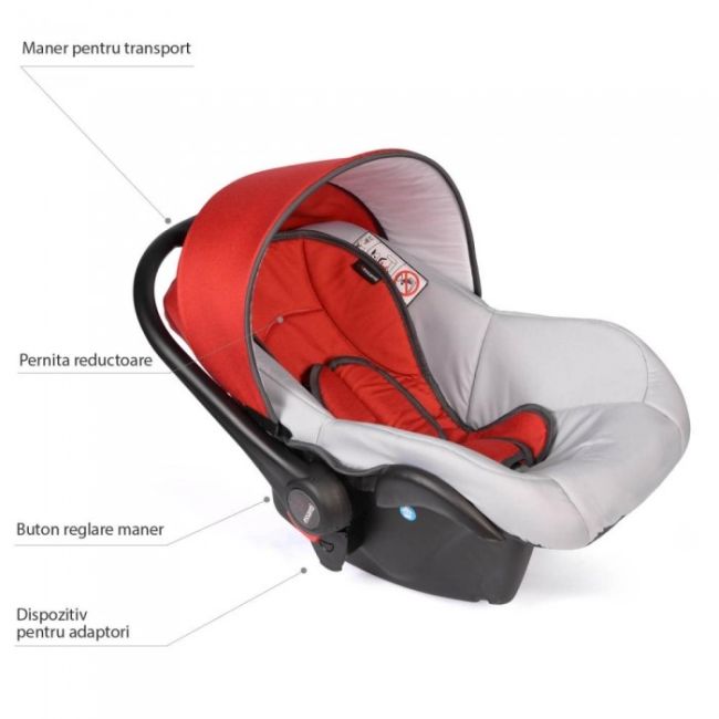 Carucior vessanti crooner prestige 3 in 1 - red edeedi3in1bb-linenred
