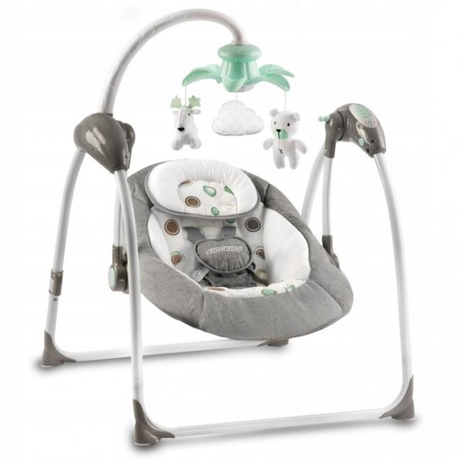 Leagan electric cu muzica ricokids premium 7322 - gri edeedi7322