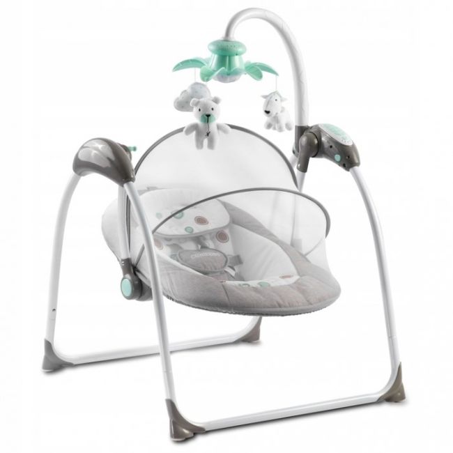 Leagan electric cu muzica ricokids premium 7322 - gri edeedi7322