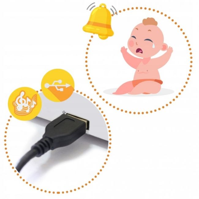 Leagan electric cu muzica ricokids premium 7322 - gri edeedi7322