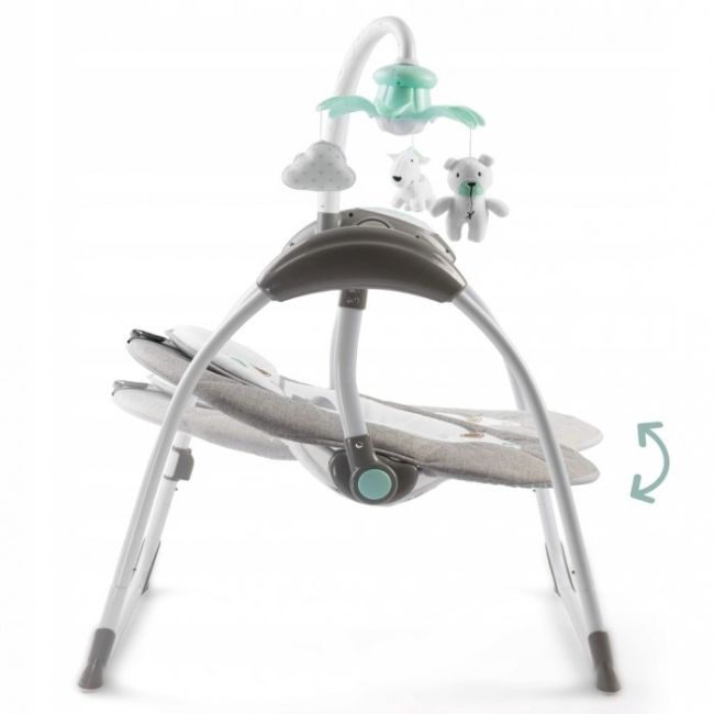 Leagan electric cu muzica ricokids premium 7322 - gri edeedi7322