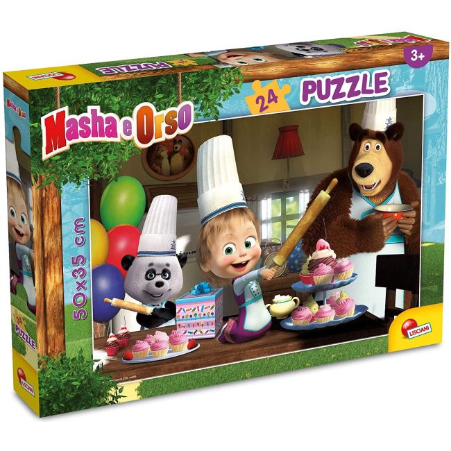 Puzzle - Distractie in bucatarie cu Masha si Ursul (24 piese) EDULS86061