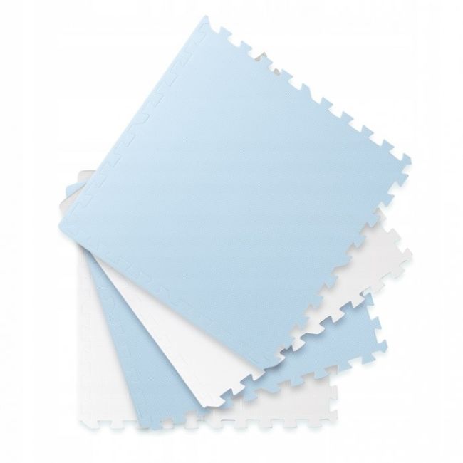 Salteluta de joaca 120 x 120 cm ricokids 7482 - alb - albastru edeedi7482