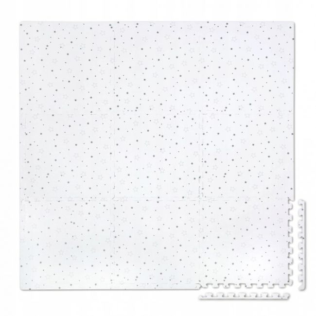 Salteluta de joaca 150 x 150 cm ricokids 7496 - gri cu stelute edeedi7496