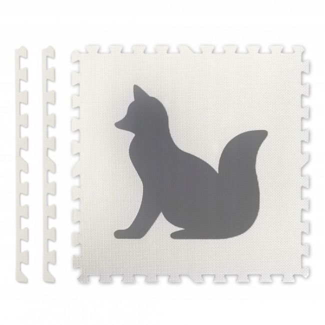 Salteluta de joaca 180 x 120 cm cu animalute 6 bucati ricokids 7490 - gri edeedi7490