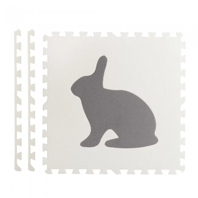 Salteluta de joaca 180 x 120 cm cu animalute 6 bucati ricokids 7491 - gri edeedi7491