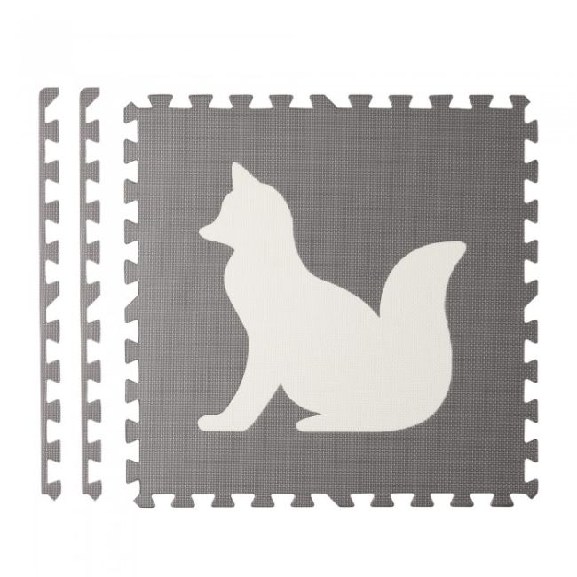 Salteluta de joaca 180 x 120 cm cu animalute 6 bucati ricokids 7491 - gri edeedi7491