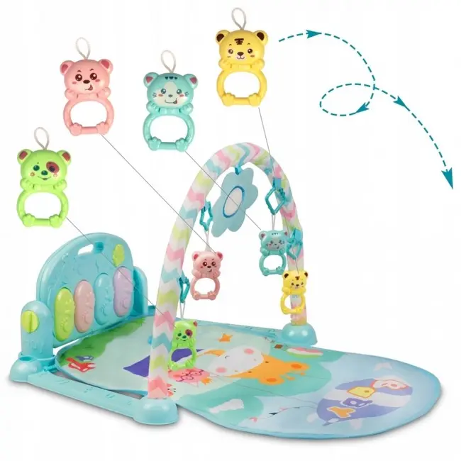 Salteluta de joaca cu pian ricokids 7314 - albastru edeedi7314