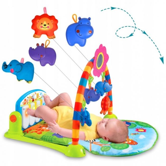 Salteluta de joaca cu pian ricokids 7316 - multicolora edeedi7316