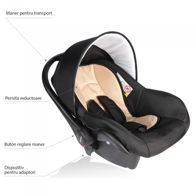 Scaun auto 0-10 kg vessanti crooner - cream edeedifot-bb-102cream