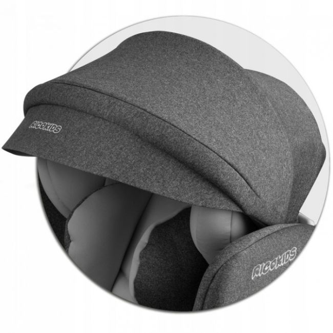 Scaun auto 0-36 kg cu isofix ricokids stigo - alb - gri edeedi7121