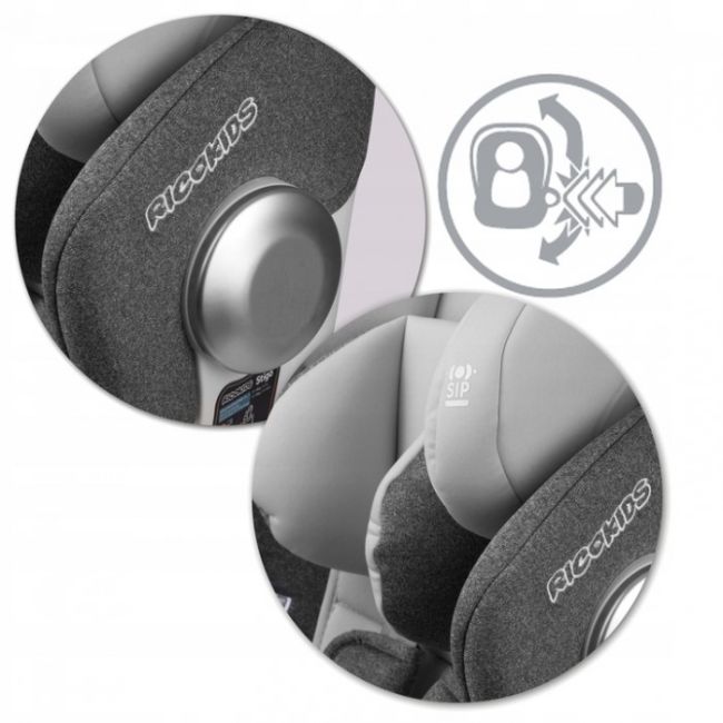 Scaun auto 0-36 kg cu isofix ricokids stigo - alb - gri edeedi7121