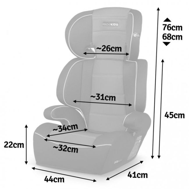 Scaun auto 15-36 kg ricokids sandro - negru edeedi7020