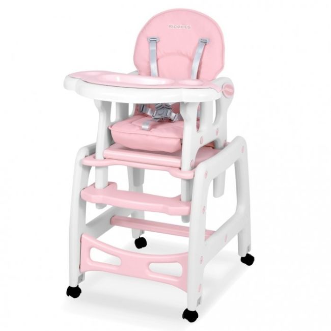 Scaun de masa 5 in 1 ricokids sinco - roz edeedi7091