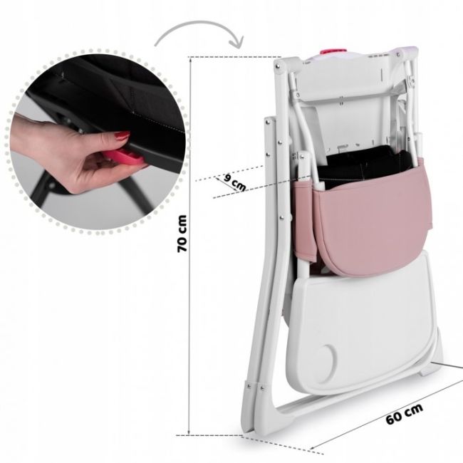Scaun de masa ricokids nuco - roz edeedi7099