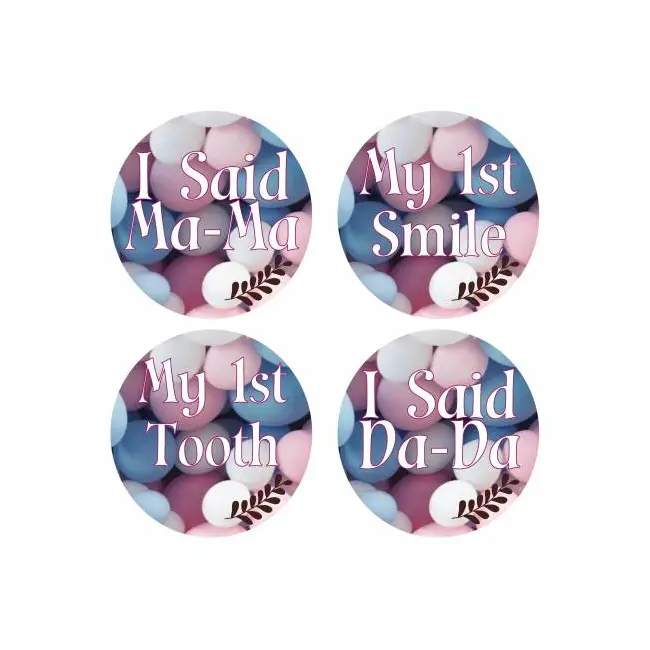 Set 26 Stickere pentru fotografii aniversare My First Baby Milestone Stickers 20 cm - pentru fotografii copii / bebelusi