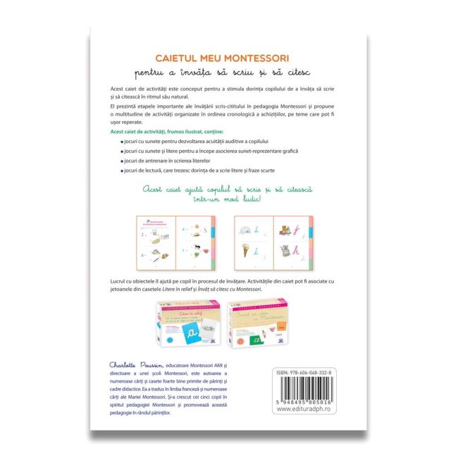 Caietul meu montessori pentru a invata sa scriu si sa citesc