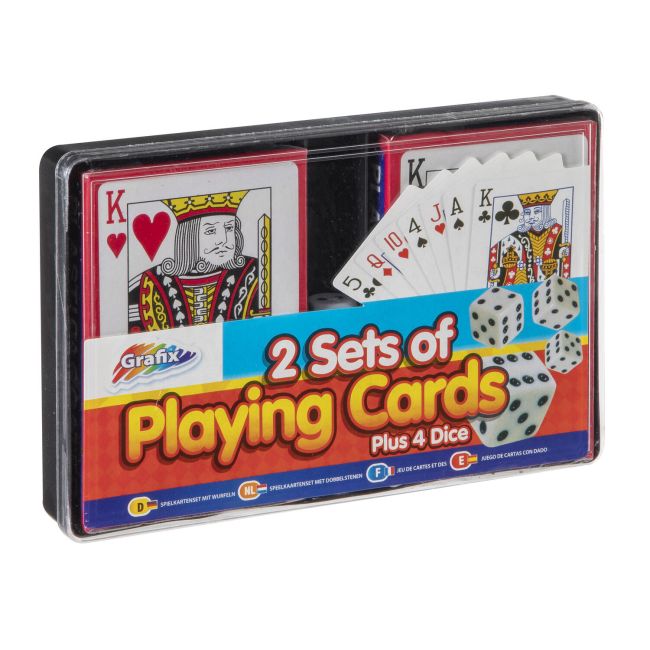 Set de doua pachete de carti si zaruri