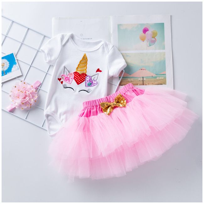 Body cu fustita tutu - Lovely unicorn (Marime Disponibila: 12-18 luni (Marimea 21 incaltaminte)) MBGBO036-2-c2