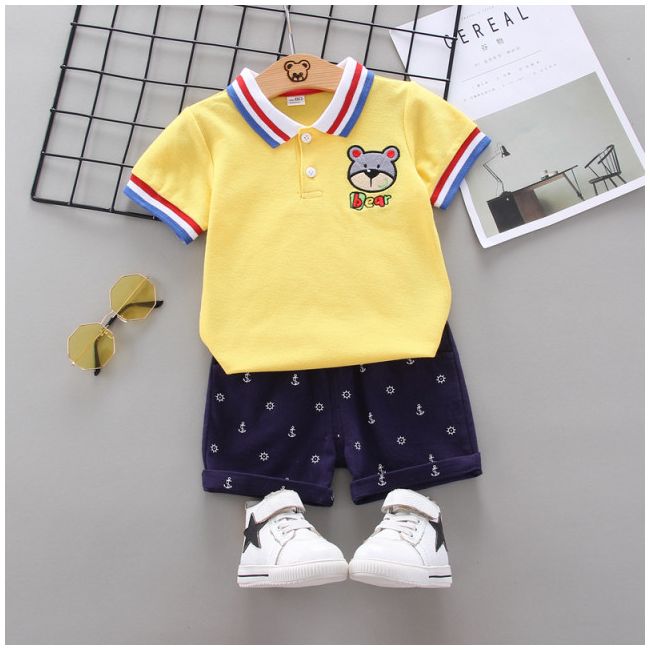 Costum cu tricou galben - Bear MDW-152-1