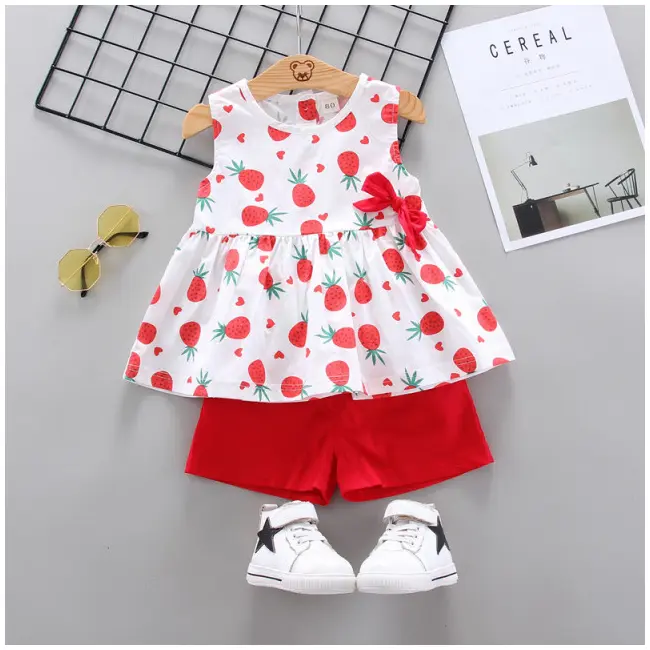 Costumas pentru fetite - Ananas rosu MDW-139-5