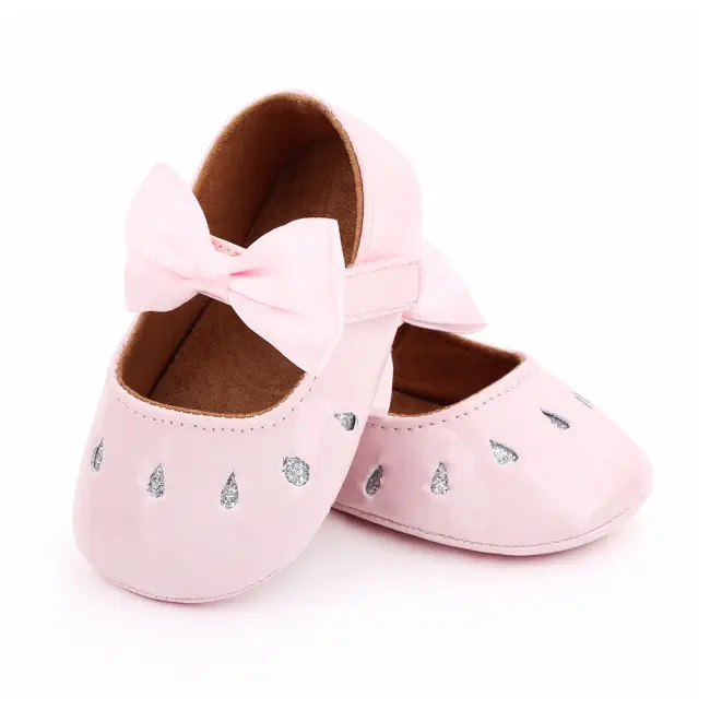 Pantofiori din lac cu puncte argintii (Marime Disponibila: 6-12 luni (Marimea 19 incaltaminte)),MBd2556-2-p13