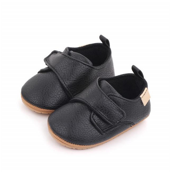 Pantofiori negri cu bareta cu arici MDD2587-1-p4.6-9 luni (Marimea 19 incaltaminte)