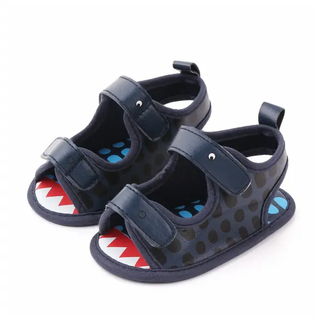 Sandalute bleumarine cu barete - Croco MBd2412-4-p23