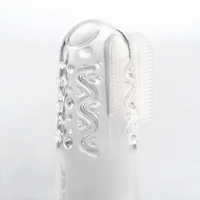 Periuta de dinti din silicon pentru folosire pe deget, 2 bucati,  REER 79249