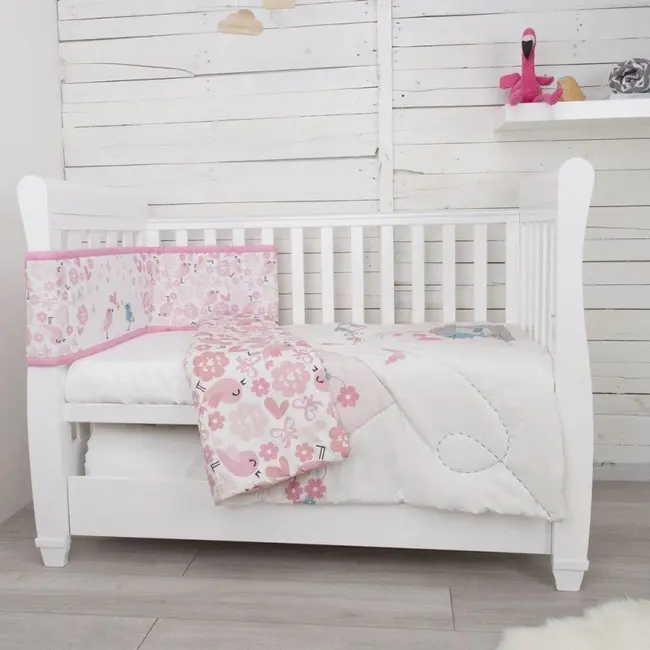 Set de pat 2 piese pentru bebelusi Comfi-Dreams Lovebirds 843022