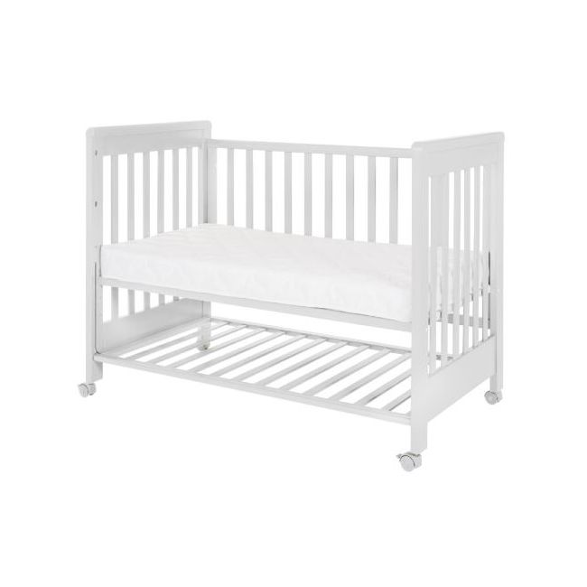 Treppy Patut co-sleeping 120x60 cu laterala culisanta si roti Dreamy Plus Alb LVTKTRP1136-white